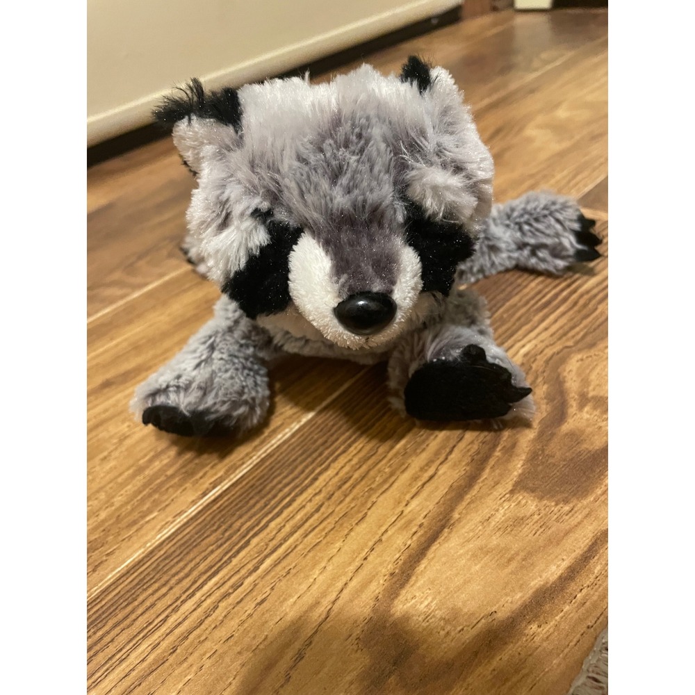 Ganz Webkinz Raccoon Plush Stuffed Animal Grey Black Striped Tail HM143